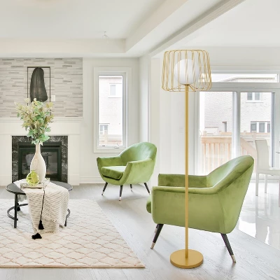 62.75" Lucas Caged Globe Shade Floor Lamp - River Of Goods 4 62.75" Lucas Caged Globe Shade Floor Lamp - River Of Goods - Image 4