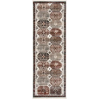 NuLOOM Evie Global Inspired Emblem Fringe Area Rug 8 NuLOOM Evie Global Inspired Emblem Fringe Area Rug - Image 8