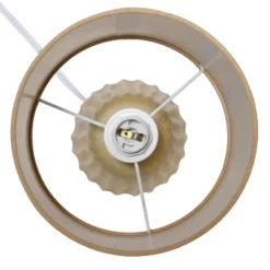 11.02" Mini Modern Ceramic Pastel Accent Bedside Table Desk Lamp With Matching Fabric Shade Tan - Simple Designs -Home Decoration Sale GUEST 022d6a17 543e 45e5 8b05 a9ef1d4d1bbc