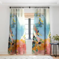 Lunetricotee Garden With Sea View And Olive Tree Single Panel Sheer Window Curtain - Deny Designs -Home Decoration Sale GUEST 05260c6c 6ca6 4258 ba1f 7b910811a55f
