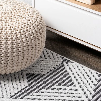 Jazz High-Low Pile Art Deco Geometric Indoor/Outdoor Area Rug - JONATHAN Y 3 Jazz High-Low Pile Art Deco Geometric Indoor/Outdoor Area Rug - JONATHAN Y - Image 3