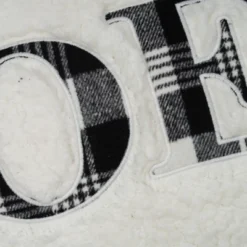 14"x24" Oversized Noel Embroidered Lumbar Throw Pillow Ivory - Evergrace