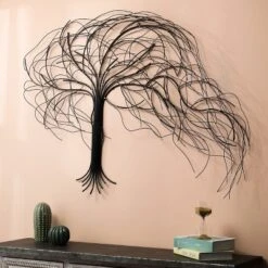 LuxenHome Black Metal Windy Tree Wall Decor -Home Decoration Sale GUEST 090b21ab 447a 4bab abd7 a6205c443a9c