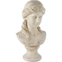 Kensington Hill Classic Greek 17 1/2" High Antique White Bust Sculpture -Home Decoration Sale GUEST 09cb5475 a955 443b b6ac 3dde1af39cd0