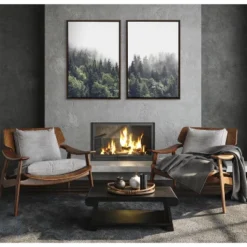 (Set Of 2) 23" X 33" Sylvie Foggy Day Framed Canvas Set By Creative Bunch Brown - Kate & Laurel All Things Decor -Home Decoration Sale GUEST 0a392254 a096 43bb 9514 ab3c2455abea