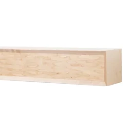Modern Ember Autumn Wood Fireplace Mantel Shelf With Angled Corner Accents
