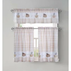 GoodGram Plaid Coffee Time 3 Pc Cafe Kitchen Curtain Tier & Valance Set -Home Decoration Sale GUEST 0da7949b 2e70 4025 b14f 30c303244c5a