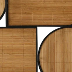 21" X 28" Bamboo Geometric Shapes Wall Decor With Slatted Wood Design Brown - The Novogratz -Home Decoration Sale GUEST 0ed2755d 621d 4ebc 9cf8 b9729160684a