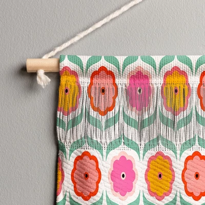 Showmemars Bright Retro Geometric Pattern Small Fiber Wall Hanging - Society6 2 Showmemars Bright Retro Geometric Pattern Small Fiber Wall Hanging - Society6 - Image 2