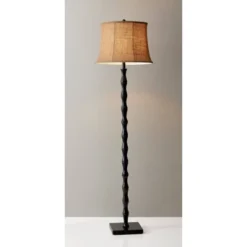 62" 3-way Stratton Floor Lamp Black - Adesso