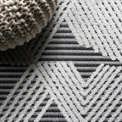 Jazz High-Low Pile Art Deco Geometric Indoor/Outdoor Area Rug - JONATHAN Y 2 Jazz High-Low Pile Art Deco Geometric Indoor/Outdoor Area Rug - JONATHAN Y - Image 2