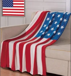 Noble House July 4th Stars & Stripes American Flag Ultra Lush Oversized Throw Blanket (50" X 70") -Home Decoration Sale GUEST 126dc280 4ef8 40ba 9c54 0250bc28c519