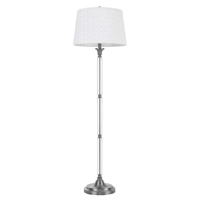 60" Metal/Crystal Contemporary Floor Lamp Brushed Steel - Cal Lighting 2 60" Metal/Crystal Contemporary Floor Lamp Brushed Steel - Cal Lighting - Image 2