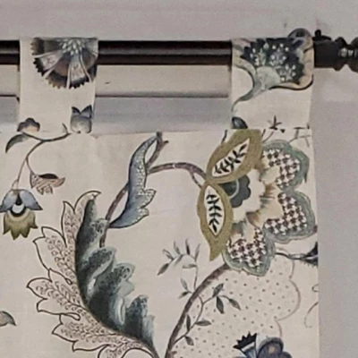 Ophelia Tab Valance All Season 4" Tab Valance 45" X 15" Iris Blue By RLF Home 1 Ophelia Tab Valance All Season 4" Tab Valance 45" X 15" Iris Blue By RLF Home