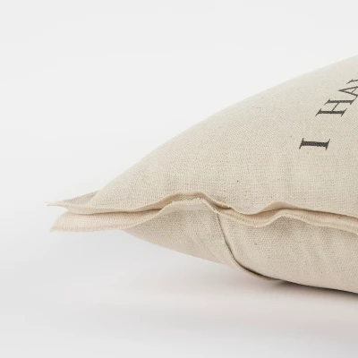 Oversized 'My Soul Loves' Quote Poly Filled Square Throw Pillow Neutral - Rizzy Home 2 Oversized 'My Soul Loves' Quote Poly Filled Square Throw Pillow Neutral - Rizzy Home - Image 2