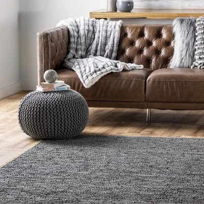 NuLOOM Sabby Hand Woven Leather Flatweave Area Rug 8 NuLOOM Sabby Hand Woven Leather Flatweave Area Rug - Image 8