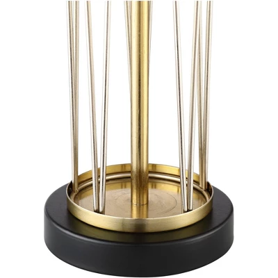 360 Lighting Nathan Modern Table Lamps 25 1/2" High Set Of 2 Gold Metal With USB Charging Ports Black Drum Shade For Bedroom Living Room Home Desk 5 360 Lighting Nathan Modern Table Lamps 25 1/2" High Set Of 2 Gold Metal With USB Charging Ports Black Drum Shade For Bedroom Living Room Home Desk - Image 5