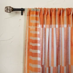 1pc Sheer Ophelia Printed Burnout Window Curtain Panel Orange - Opalhouse™ Designed With Jungalow™ -Home Decoration Sale GUEST 154e0bfa b339 41f9 9f40 0461976c9081