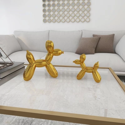 Set Of 2 Ceramic Balloon Dog Sculptures - Olivia & May 13 Set Of 2 Ceramic Balloon Dog Sculptures - Olivia & May - Image 13