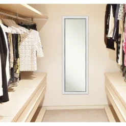 17" X 51" Eva White Silver Framed On The Door Mirror - Amanti Art -Home Decoration Sale GUEST 157b7e1b f729 4efa bdfd 8e89e2efc2f0