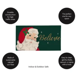 Evergreen Santa Believe Indoor Outdoor Natural Coir Doormat 1'4"x2'4" Green 5 Evergreen Santa Believe Indoor Outdoor Natural Coir Doormat 1'4"x2'4" Green -Home Decoration Sale GUEST 166c344f c521 41b0 896a 8b07538b094c