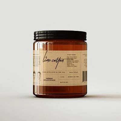 Lime Cotton Candle - Freres Branchiaux 4 Lime Cotton Candle - Freres Branchiaux - Image 4