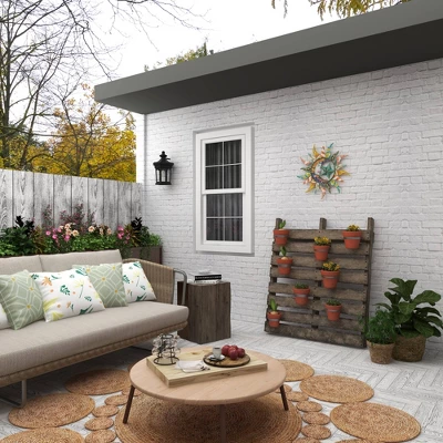 Metal Sun And Moon Indoor Outdoor Iron Wall Decor With Abstract Patterns - Olivia & May 6 Metal Sun And Moon Indoor Outdoor Iron Wall Decor With Abstract Patterns - Olivia & May - Image 6