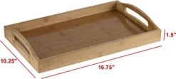 Bamboo Serving Tray With Handles - Serving Platters Great For Tea Tray, Dinner - Wooden Tray With Handles - Coffee Table Tray For Breakfast HomeItUsa -Home Decoration Sale GUEST 1b191e7a 5938 4079 815a f6c08b853d93