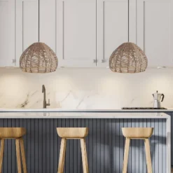 12.75" 1-Light Gloriana Pendant Rattan Brown - River Of Goods -Home Decoration Sale GUEST 1c0a08d9 1815 447c afb6 7ca278c3b73e