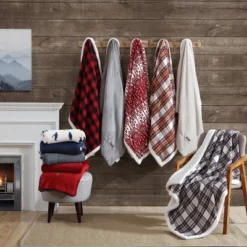 20"x20" Oversize Cabin Plaid Square Throw Pillow And 50"x60" Cabin Plaid Throw Blanket Red - Eddie Bauer -Home Decoration Sale GUEST 1ca8896b c735 4f01 841c 1790c32eb406