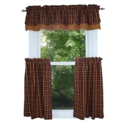 Home Collections By Raghu Homestead Black Fairfield Valance, 72x15.5