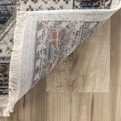 NuLOOM Evie Global Inspired Emblem Fringe Area Rug 3 NuLOOM Evie Global Inspired Emblem Fringe Area Rug - Image 3
