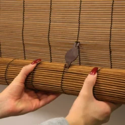 72" X 72" Outdoor Imperial Matchstick Rayon From Bamboo Cord-Free Natural Rollup Blinds Fruitwood - Radiance -Home Decoration Sale GUEST 1e50807a a871 4ce5 b147 b07d21c66715