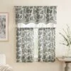2pk 52"x36" Charmed Life Floral Curtain Tiers Gray - Waverly