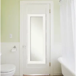 20" X 54" Non-Beveled Ridge White Full Length On The Door Mirror - Amanti Art -Home Decoration Sale GUEST 1e7d24b6 5cc9 4277 9299 f4bcd83bd43e