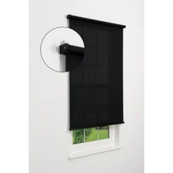 Linen Avenue Cordless 5% Solar Screen Standard Roller Shade, Black, Charcoal, And Gray
