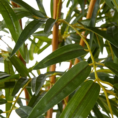 Nature Spring Faux Potted Indoor Artificial Bamboo - 6', Green And Brown 2 Nature Spring Faux Potted Indoor Artificial Bamboo - 6', Green And Brown - Image 2