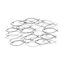 Metal Fish Indoor Outdoor Wall Decor Dark Gray - Olivia & May -Home Decoration Sale GUEST 2185f56c cc72 492b bf2c 2abe12318ee4