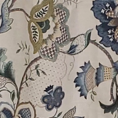 Ophelia Tab Valance All Season 4" Tab Valance 45" X 15" Iris Blue By RLF Home 2 Ophelia Tab Valance All Season 4" Tab Valance 45" X 15" Iris Blue By RLF Home - Image 2