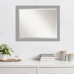 32" X 26" Brushed Nickel Framed Wall Mirror Silver - Amanti Art 8 32" X 26" Brushed Nickel Framed Wall Mirror Silver - Amanti Art -Home Decoration Sale GUEST 237a373a 09cb 4a06 b7e9 b664cdeb2659