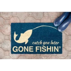 1'4" X 2'4" Catch You Later, Gone Fishin' Indoor/Outdoor Coir Doormat Blue/Beige - Entryways -Home Decoration Sale GUEST 23eabe1b 2123 4a77 ad1b d5c775174da7
