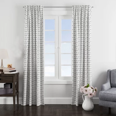 Bacati - Love Grey Kisses N Hugs Cotton Printed Single Window Curtain Panel 3 Bacati - Love Grey Kisses N Hugs Cotton Printed Single Window Curtain Panel - Image 3