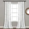 Home Boutique Ombre Stripe Yarn Dyed Cotton Window Curtain Panels Gray/Multi 40X84 Set