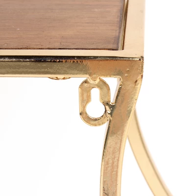 Wall Shelf - Brown/Gold 2 Wall Shelf - Brown/Gold - Image 2