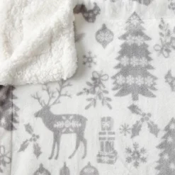 Great Bay Home Velvet Plush Fleece Reversible Warm And Cozy Holiday Throw -Home Decoration Sale GUEST 27a55c4e 28b8 4d78 8188 c27515eb369c