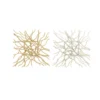 Set Of 2 Metal Geometric Branch Inspired Wall Decors Gold/Silver - Olivia & May