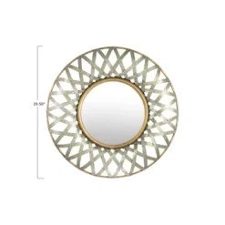Round Metal Wall Mirror With Gold And Galvanized Finish - Storied Home -Home Decoration Sale GUEST 27e43c7d 6ee0 4cd2 9a7d 45b6d1cd6ede