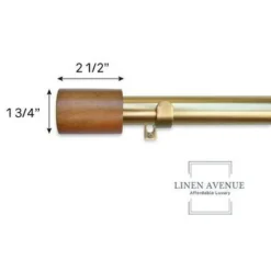 Linen Avenue Wood Cylinder Curtain Rod -Home Decoration Sale GUEST 27e97585 c5c3 4862 85b0 f58ff931f9c4