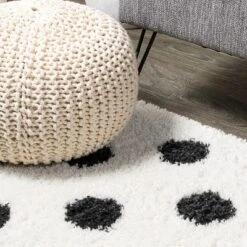 Pere Modern Charcoal Dot Shag Area Rug - JONATHAN Y -Home Decoration Sale GUEST 28194105 75b0 466b 93ab 5d378c34a279