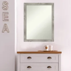 21" X 27" Non-Beveled Dove Gray Wash Square Wall Mirror - Amanti Art -Home Decoration Sale GUEST 2917733c 2e12 424f 991d 0d7636caf623